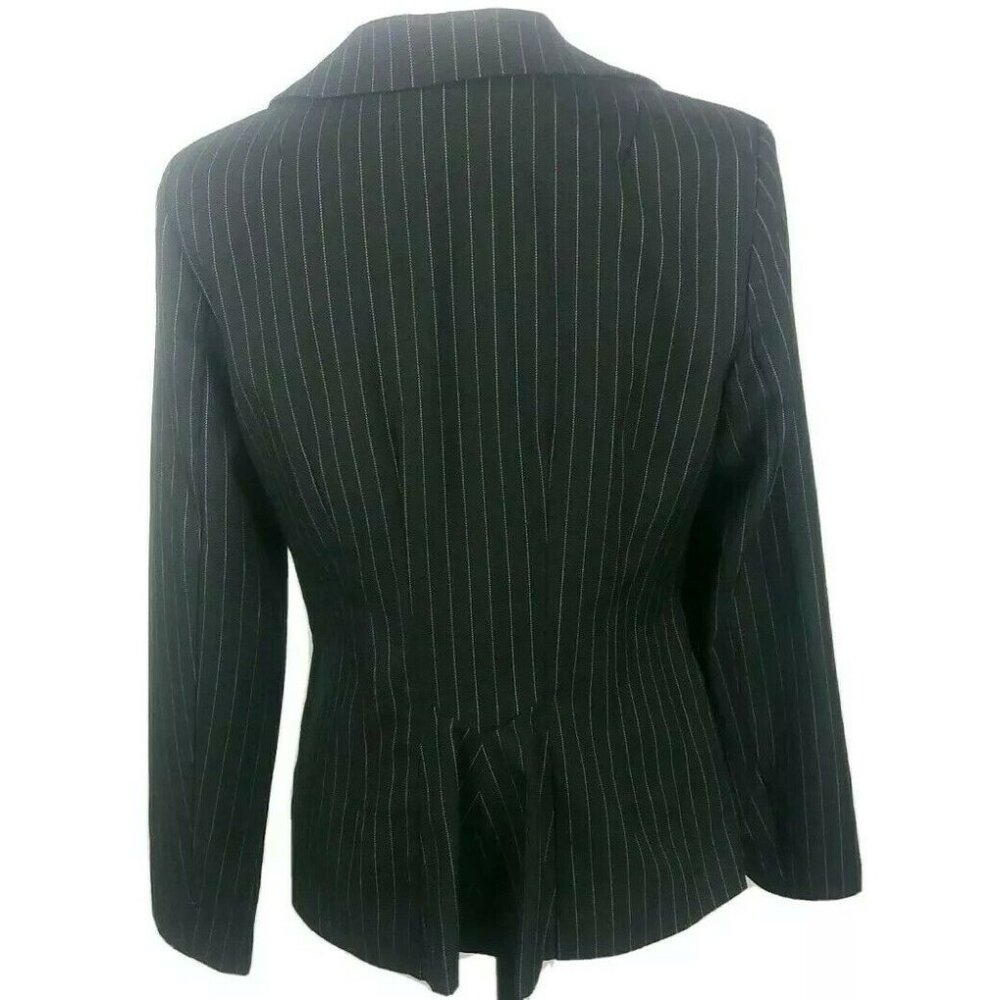 Canyon River Blues Black Blazer Jacket Sz Medium Pinstripe - Picture 2 of 10